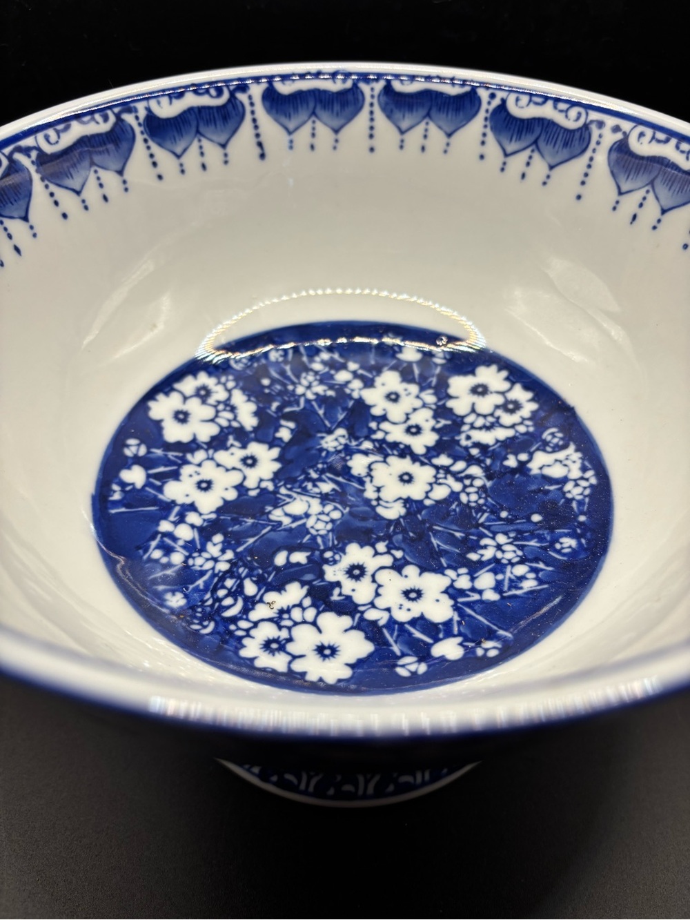 Blue Floral Pedestal Compote - Picture 4 of 12